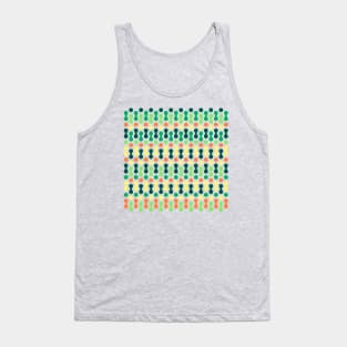 Orange, Yellow, Dark green | Formas coloridas lineales | Linear colorful shapes | 線形のカラフルな形 | Formes colorées linéaires | Lineare bunte Formen | Forme colorate lineari Tank Top